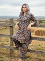 2PC Lawn Floral Printed Suit