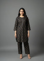 2 Piece Navy Blue Geometric for Women
