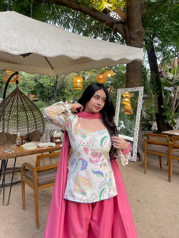 2pcFloral Kurta Set
