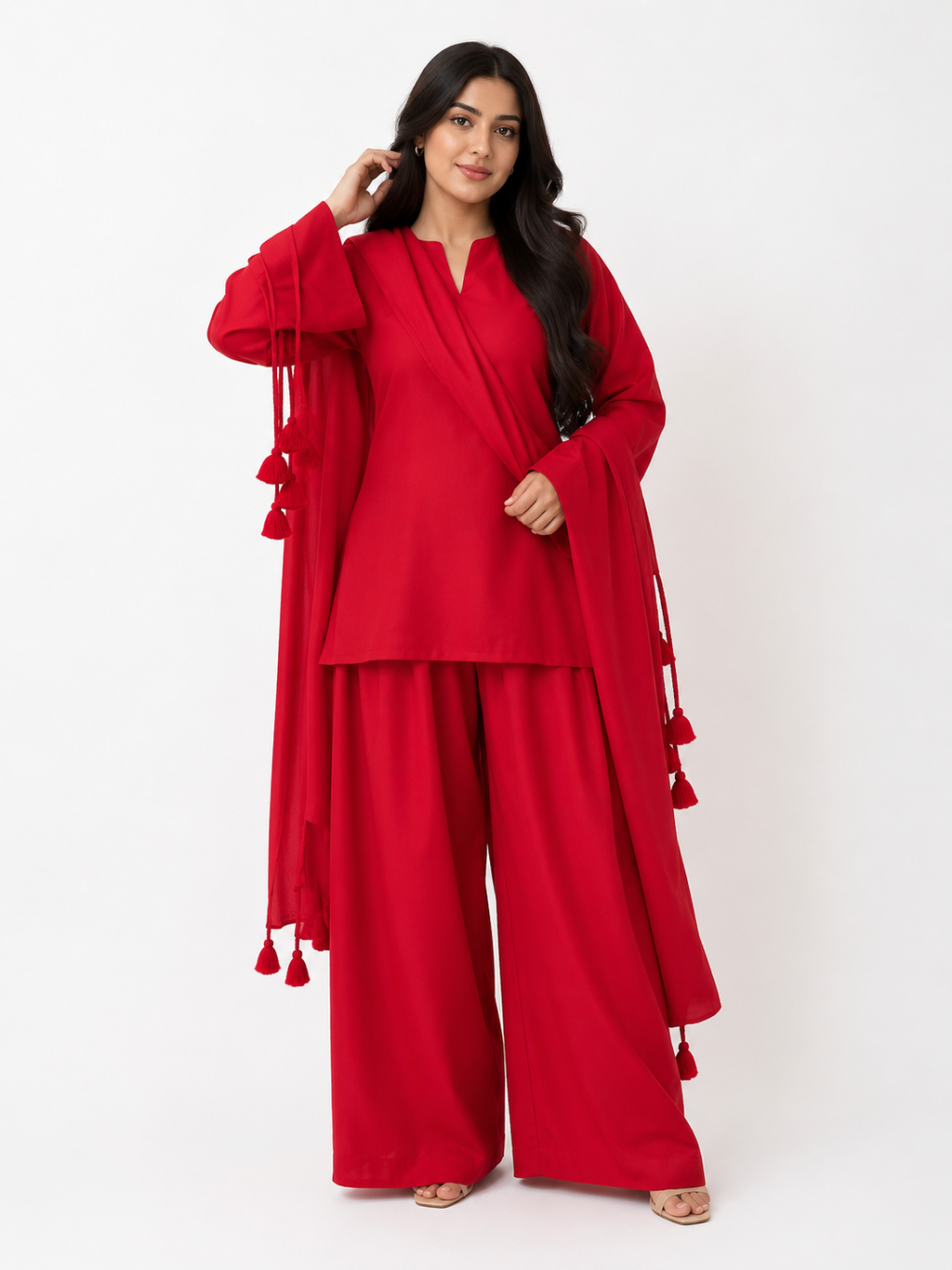 3PC - Ruby Kurta Set
