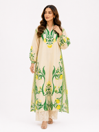 2pc lvory & Sage Botanical Printed CO-ORD Set