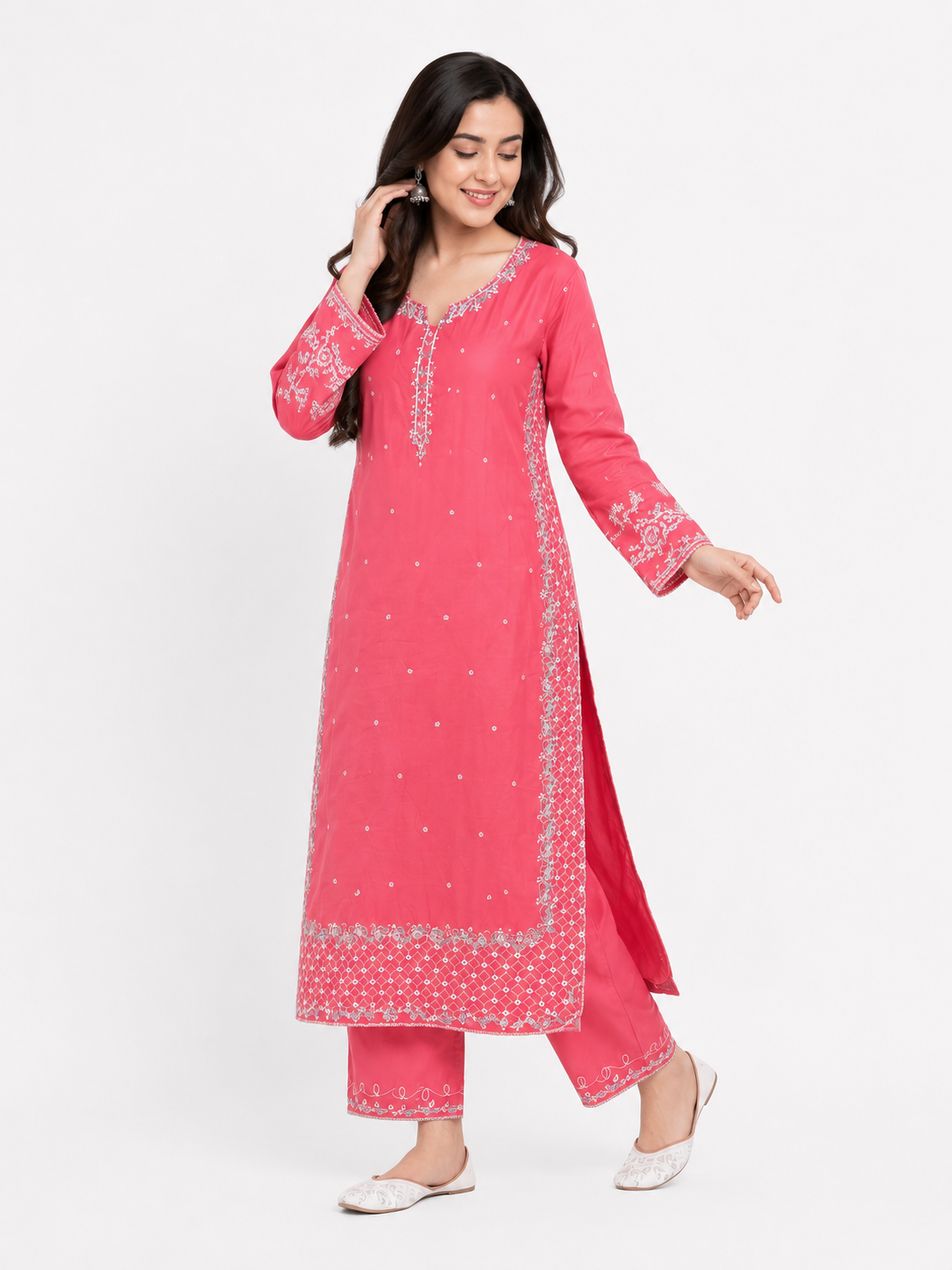 Amal's Pink Embroidered 2PC