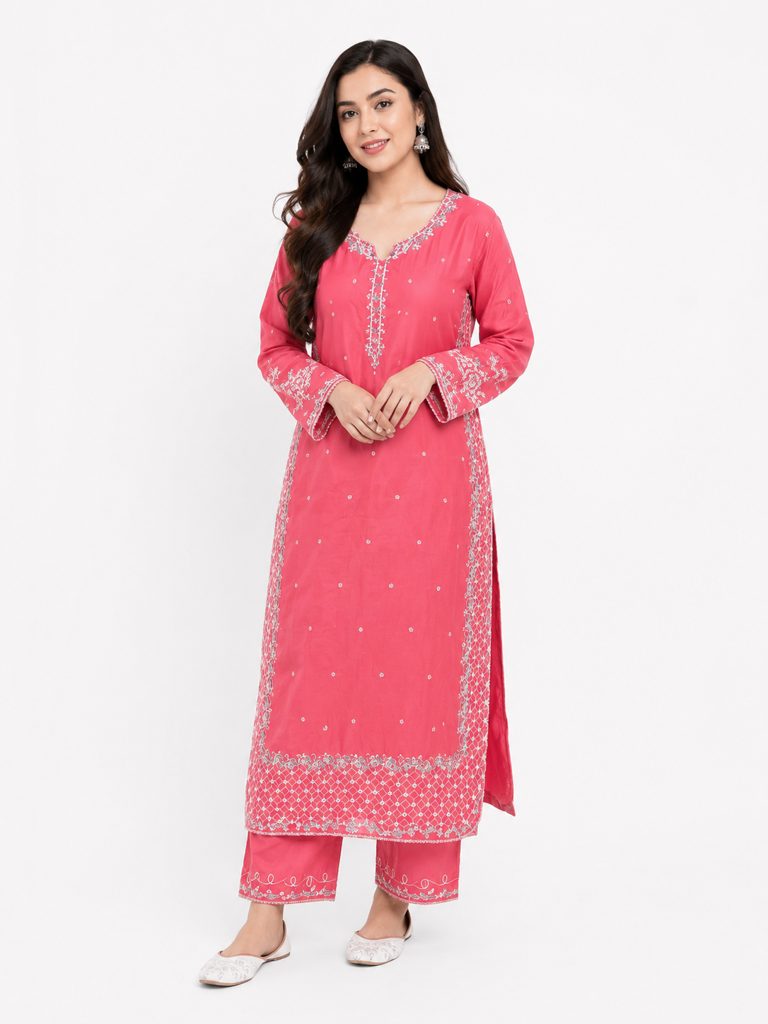 Amal's Pink Embroidered 2PC