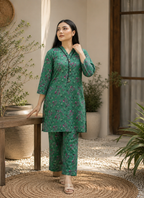 Emerald Floral Print 2PC
