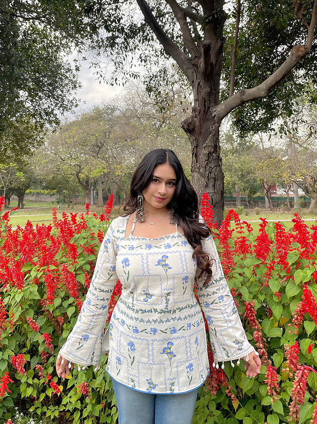 2PC- Sky Kurta Set
