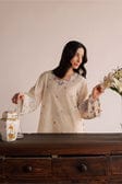 Elegant Off White Embroidered 2 Piece Lawn Suit