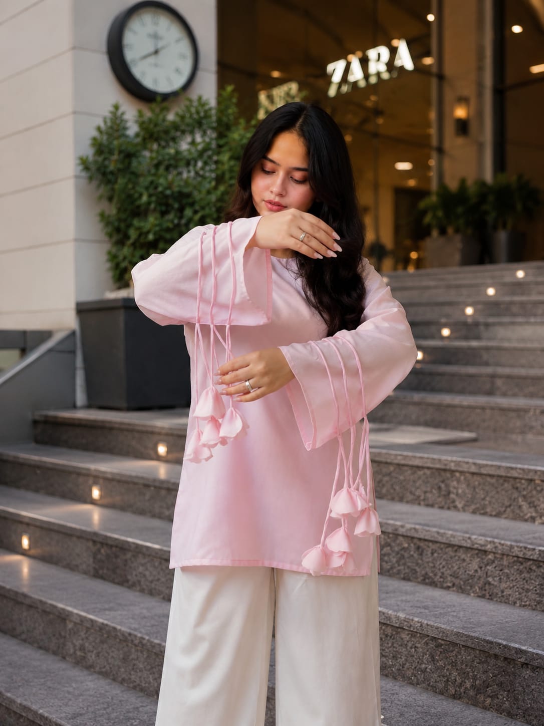2PC- Baby Pink Kurta Set