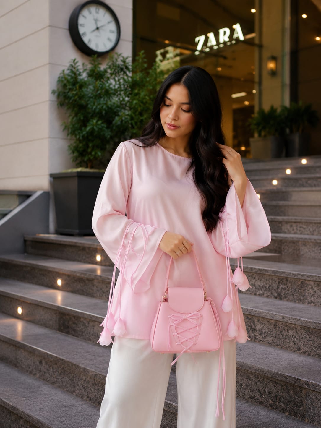 2PC- Baby Pink Kurta Set