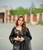 Black Rose Embroidered Luxury Suit
