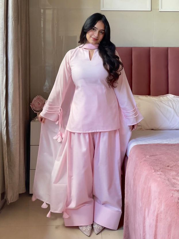 Baby Pink - Tassel 3 Piece Set